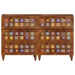 vidaXL Buffet 2 Pièces Noyer 60 x 33 x 75 cm Bois de mangue massif