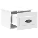 vidaXL Tables de chevet murales 2 Pièces blanc brillant 41 5x36x28 cm