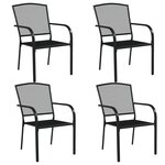 vidaXL Ensemble à manger de jardin 5 Pièces anthracite acier