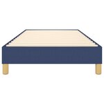 vidaXL Cadre de lit à ressorts bleu 80x200 cm tissu