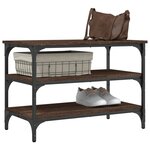 vidaXL Banc à chaussures chêne marron 70x38 5x49 cm bois d'ingénierie