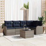 vidaXL Ensemble de canapé de jardin Gris polyrotin