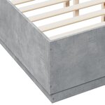 vidaXL Cadre de lit sans matelas gris béton 120x190 cm