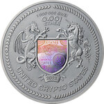 Pièce de monnaie en Argent 0 001 Ether g 62.2 (2 oz) Millésime 2023 United Crypto States BINARY PUMA