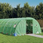 vidaXL Serre avec cadre en acier vert 64 m² 16x4x2 m