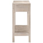 vidaXL Table console blanc 110x35x75 cm bois de manguier solide