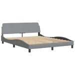 vidaXL Lit avec matelas gris clair 160x200 cm tissu