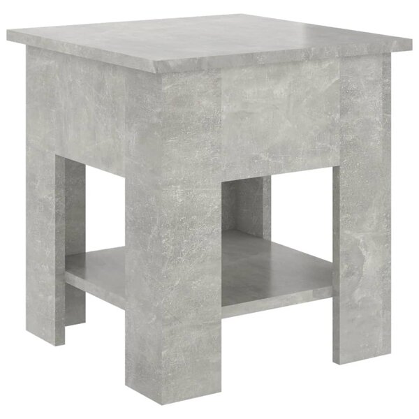vidaXL Table basse gris béton 40x40x42 cm bois d'ingénierie