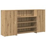 vidaXL Bureau réception chêne artisanal 200x50x103 5cm bois ingénierie