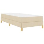 vidaXL Lit à ressorts avec matelas Crème 90 x 190 cm tissu