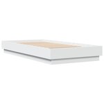vidaXL Cadre de lit blanc 75x190 cm bois d'ingénierie