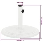 vidaXL Socle de parasol Blanc 45x45x30 cm Fonte
