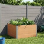 vidaXL Jardinière surélevée Marron 100 x 100 x 54 cm WPC et Aluminium