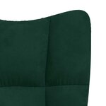 vidaXL Chaise de relaxation Vert foncé Velours