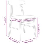 vidaXL Chaise de salle à manger 2 Pièces Blanc et marron