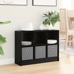 vidaXL Buffet Chêne noir 73 5 x 22 5 x 53 5 cm