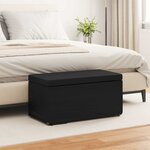 vidaXL Tabouret Noir Cuir Synthétique et Bois Composite