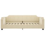 vidaXL Lit de jour avec matelas crème 90x200 cm tissu