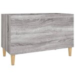 vidaXL Armoire à disques sonoma gris 74 5x38x48 cm bois d'ingénierie