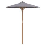 vidaXL Parasol de jardin gris foncé 180x230 cm en bambou