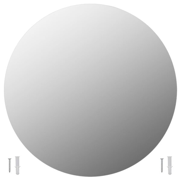 vidaXL Miroir mural 70 cm Rond Verre