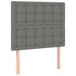 vidaXL Sommier à lattes de lit avec matelas Gris foncé 80x200 cm Tissu