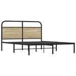 vidaXL Cadre de lit sans matelas 150x200 cm chêne sonoma