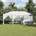 vidaXL Tente de fête Blanc 600 x 400 x 266 cm Polyester  Acier