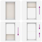 Store plissé en crème 110 x 200cm