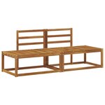 vidaXL Canapé d'extérieur en bout 2 Pièce Naturel 182 5 x 63 x 73 cm
