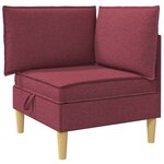 vidaXL Canapé modulaire avec rangement 3 Pièces Bordeaux Tissu