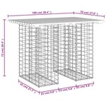 vidaXL Banc de jardin design de gabion 100x70x72 cm bois massif de pin