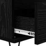 vidaXL Buffet Chêne noir 40 x 35 x 70 cm Bois d'ingénierie et fer