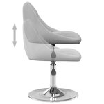 vidaXL Chaises pivotantes à manger lot de 6 Gris clair Velours