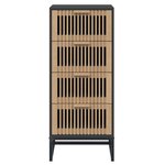 vidaXL Buffet haut noir 40x30x95 cm bois d'ingénierie