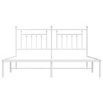 vidaXL Cadre de lit métal sans matelas et tête de lit blanc 160x200 cm