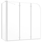 vidaXL Enclos de bain 120x69x130 cm Verre trempé Transparent