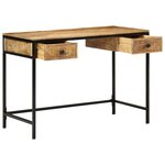 vidaXL Bureau Marron 105 x 50 x 75 cm Bois de manguier massif