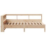 vidaXL Lit bibliothèque sans matelas 75x190 cm bois de pin massif