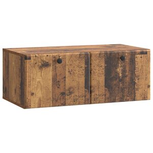 vidaXL Meuble TV mural 78 5 x 41 x 30 cm Bois ancien Bois d'ingénierie