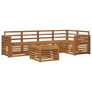 vidaXL Ensemble de canapés d'extérieur 6 pc Naturel Polyester