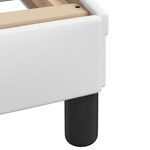 vidaXL Cadre de lit Dover blanc 90x190 cm similicuir