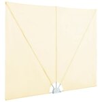 vidaXL Auvent latéral pliable de terrasse Crème 240 x 160 cm