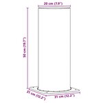 vidaXL Extension de Tête de Cheminée Argent 31 x 31 x 50 cm
