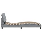 vidaXL Cadre de lit avec LED sans matelas gris clair 100x200 cm tissu
