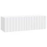vidaXL Meuble TV mural 98 x 31 x 30 cm Blanc Bois d'ingénierie