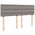 vidaXL Sommier à lattes de lit avec matelas Taupe 160x200 cm Tissu
