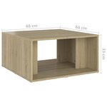 vidaXL Tables basses 4 Pièces chêne Sonoma 33x33x33 cm bois d'ingénierie