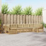 vidaXL Ensemble de canapés d'extérieur 7 pc Blanc et Beige