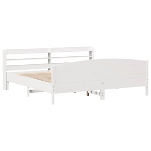 vidaXL Cadre de lit sans matelas blanc 180x200 cm bois massif de pin